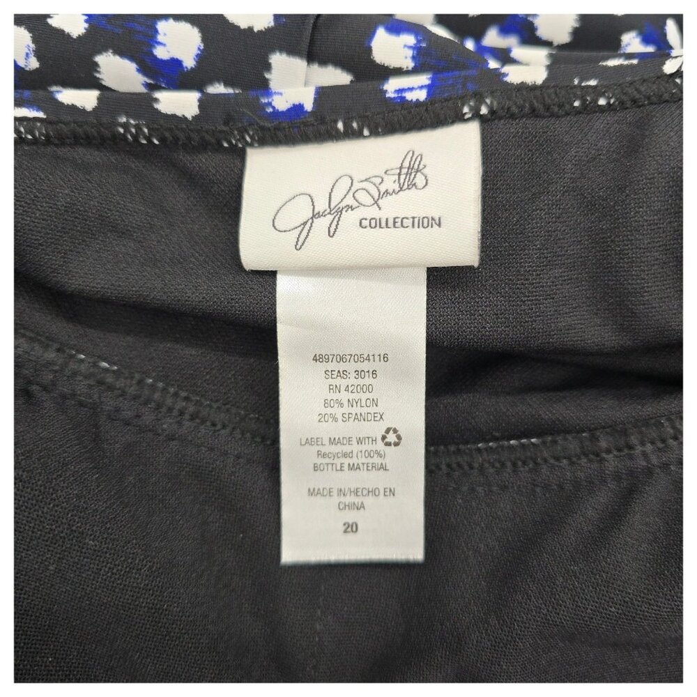 Jaclyn Smith One Piece Swimsuit Polka Dot Black White Layered Womens Size 20 - Picture 6 of 14